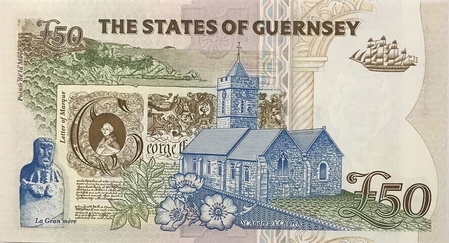 Guernsey 50 Pound ND 1996 P 59 UNC