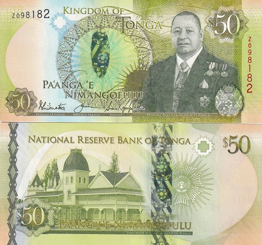 Tonga 50 Pa'anga 2021 P 48A Z Replacement UNC