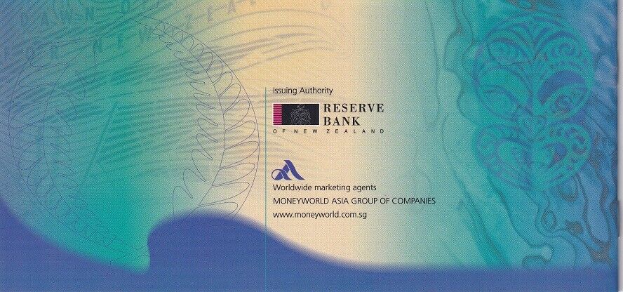 New Zealand 10 Dollars 2000 200th COMM. P 190 b UNC W/ Folder