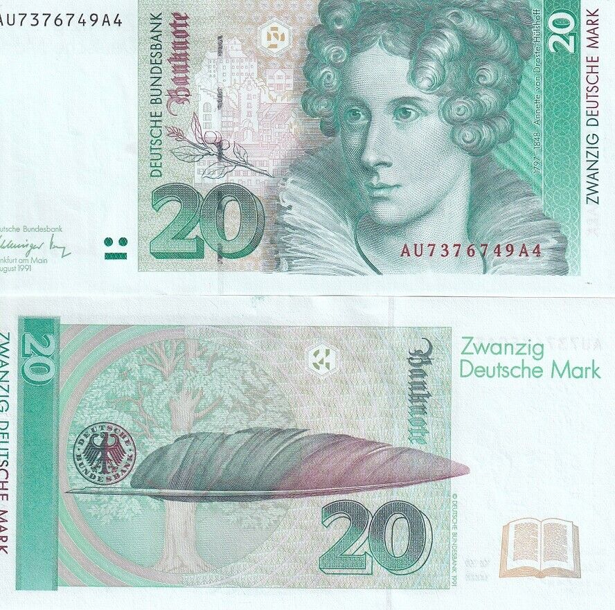 Germany 20 Deutsche Mark 1991 P 39 a UNC