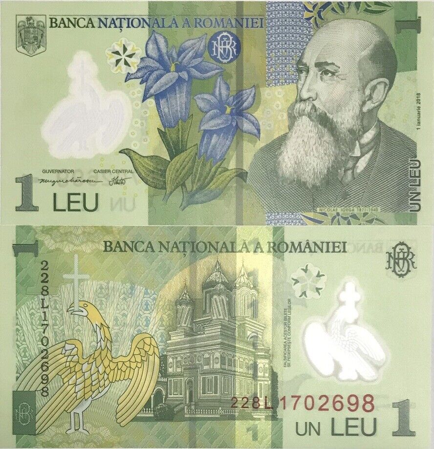 Romania 1 Leu 2018/2022 P 117 Polymer UNC