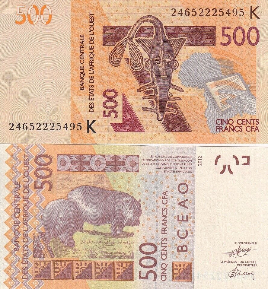 West African States Senegal 500 Francs 2024 P 719 K UNC LOT 5 PCS