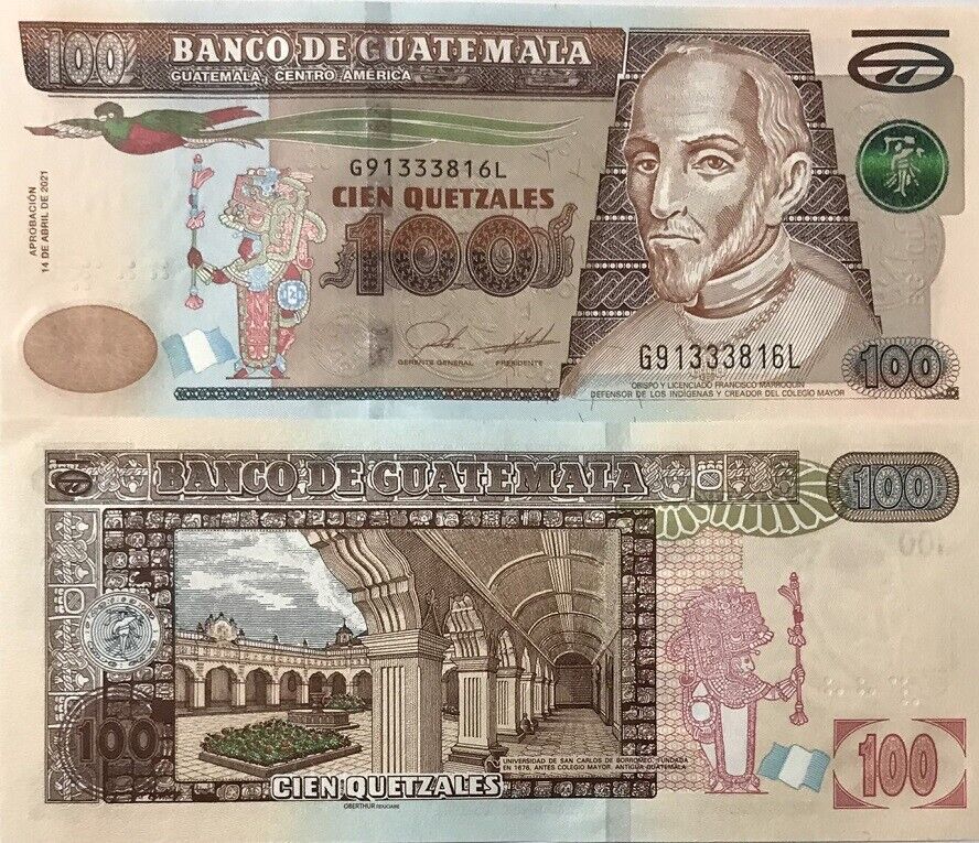 Guatemala 100 Quetzal 2021 P 126 UNC