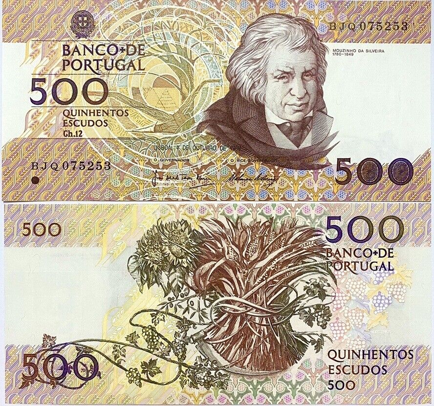 Portugal 500 Escudos 1989 P 180 c Aunc