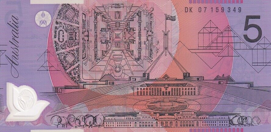 Australia 5 Dollars 2007 P 57 e Polymer UNC