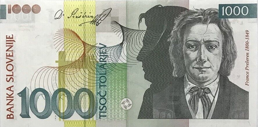 Slovenia 1000 Tolarjev 2003 P 32 UNC