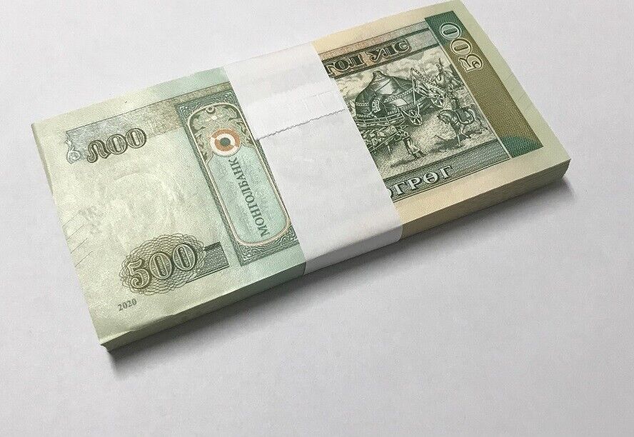 Mongolia 1000 Tugrik 2020 P 75 UNC LOT 100 PCS