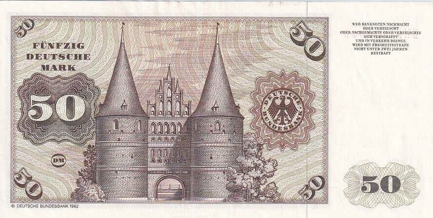 Germany 50 Deutsche Mark 1980 P 33 d XF