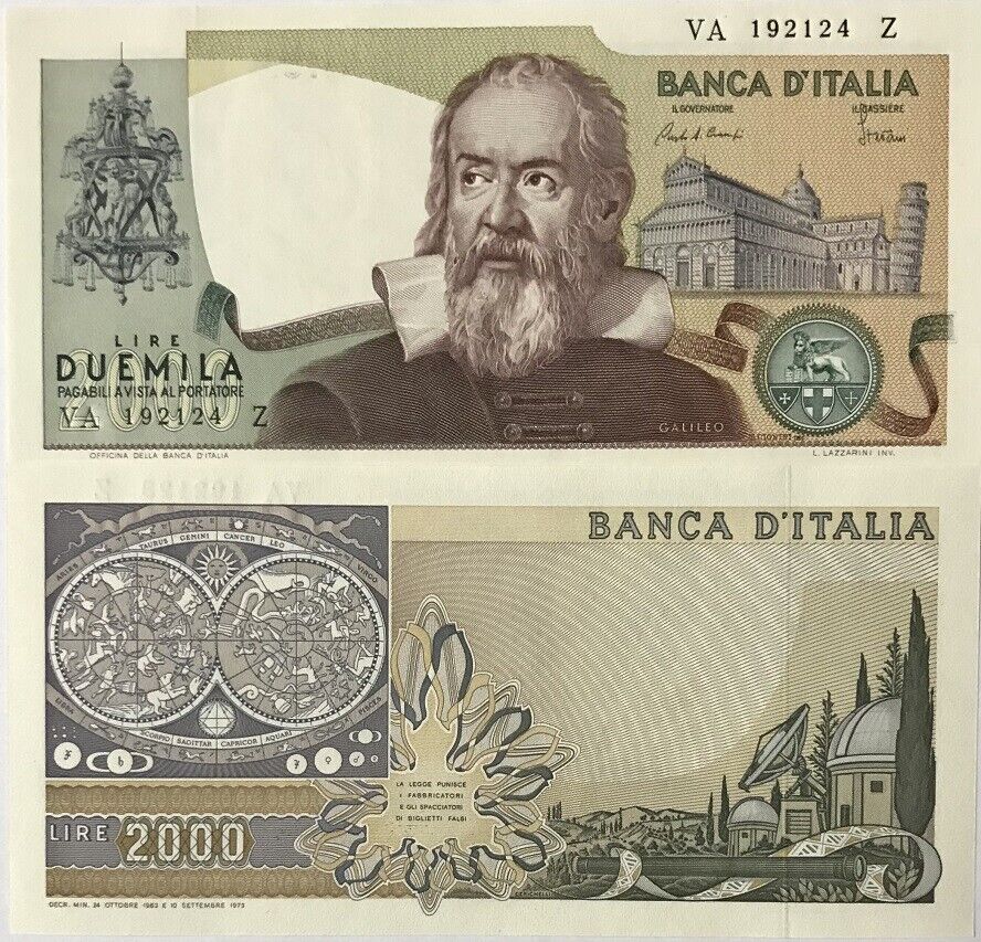 Italy 2000 Lire 1983 P 103 c AUnc