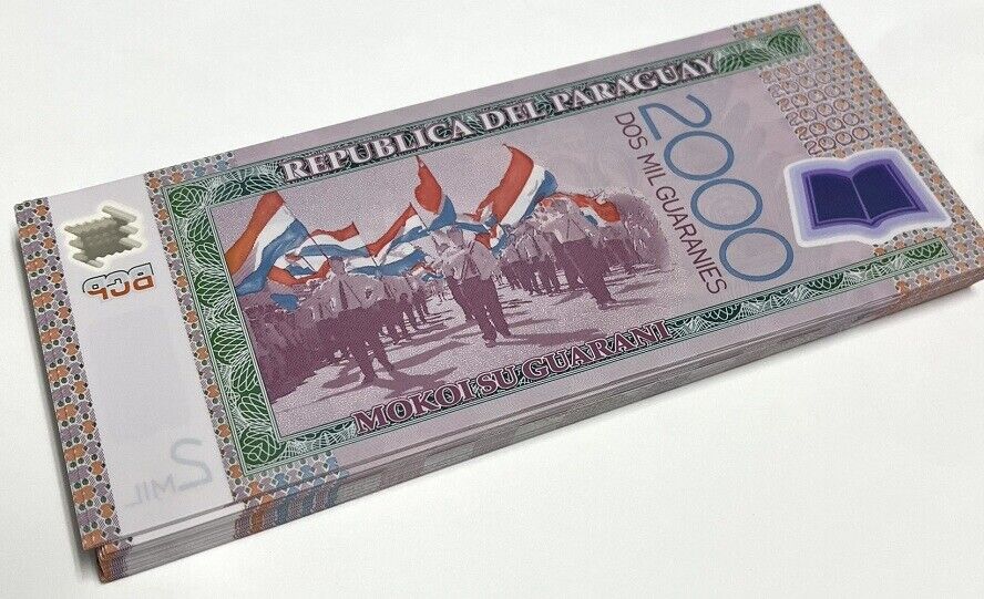 Paraguay 2000 Guaranies 2017 P 228 d Polymer UNC LOT 20 PCS