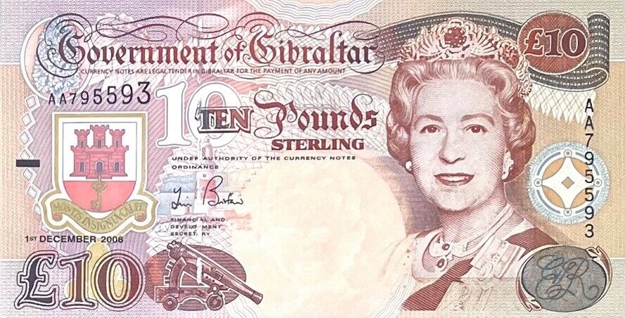 Gibraltar 10 Pounds 2006 P 32 a UNC