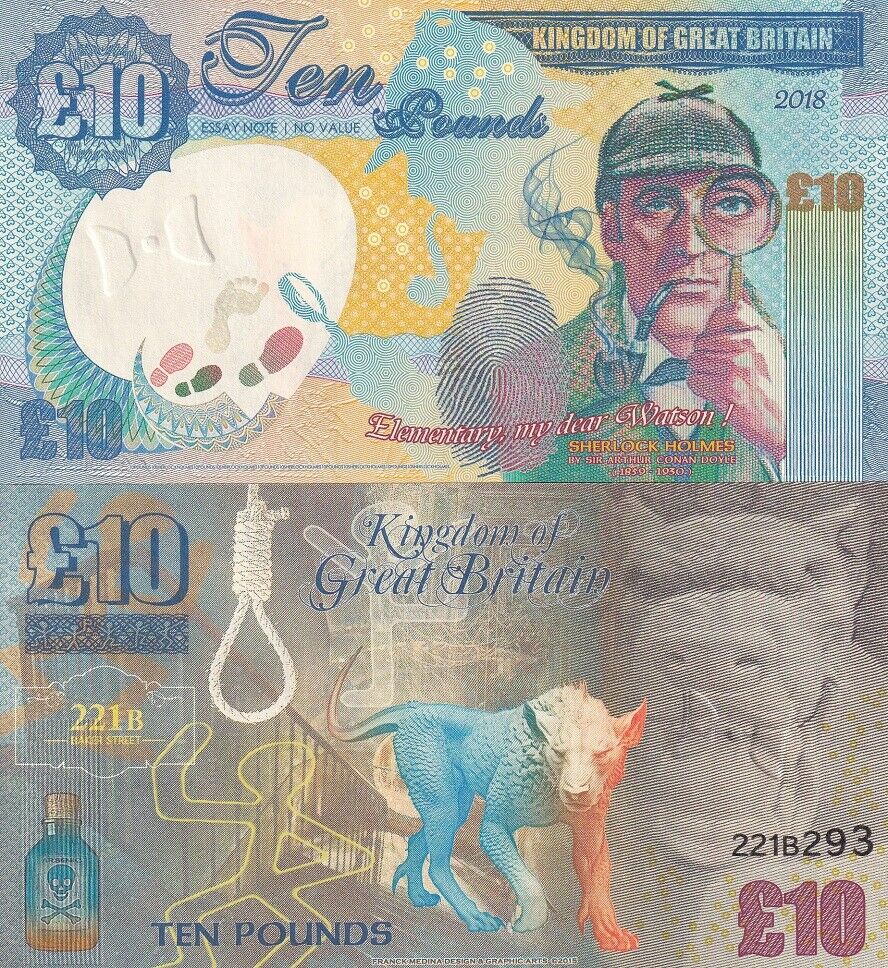 GREAT BRITAIN 10 Pounds 2018 Kamberra Sherlock Holmes Fantasy