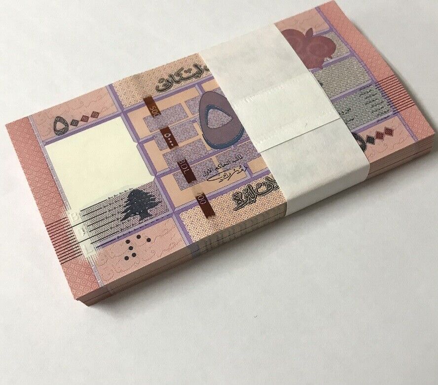 Lebanon 5000 Lives 2014 P 91 UNC LOT 25 PCS 1/4 BUNDLE