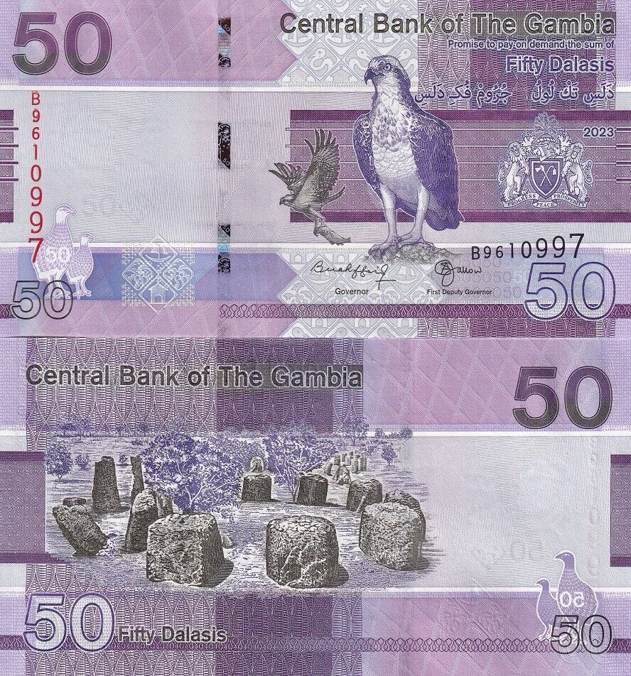 Gambia 50 Dalasis 2023 / 2024 P 40 NEW Sign UNC