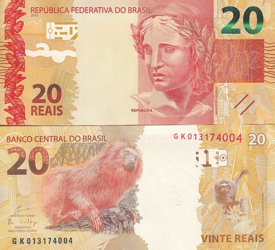 Brazil 20 Reais 2010 (2018) P 255 d UNC