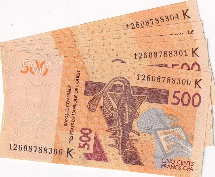 West African States Senegal 500 Francs 2012 P 719 Ka UNC LOT 5 PCS