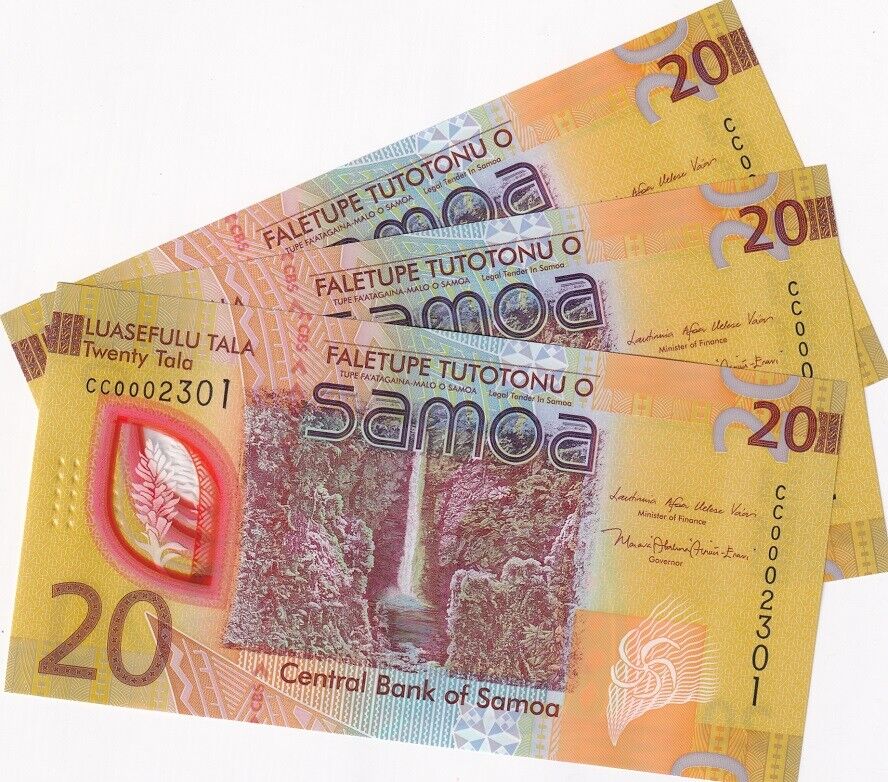 Samoa 20 Tala ND 2023 2024 P 49 Polymer LOT 3 UNC