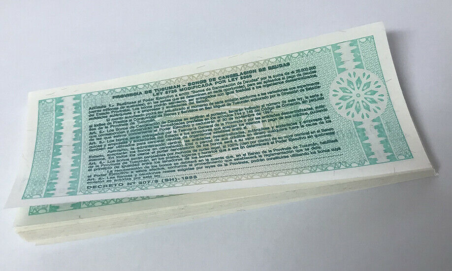 Argentina 5 Austral 1991 P S2711 UNC LOT 25 PCS