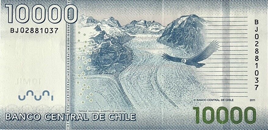 Chile 10000 Pesos 2011 P 164 b UNC