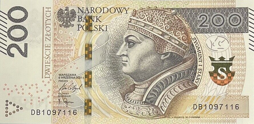 Poland 200 Zlotych 2021 P 189 UNC