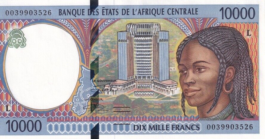 Central African States Gabon 10000 Francs 2000 P 405Lf AU-UNC
