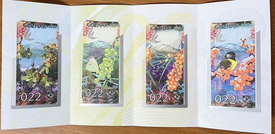 Test Note Russia 4 Tigers in Folder 2022 Goznak Colorful