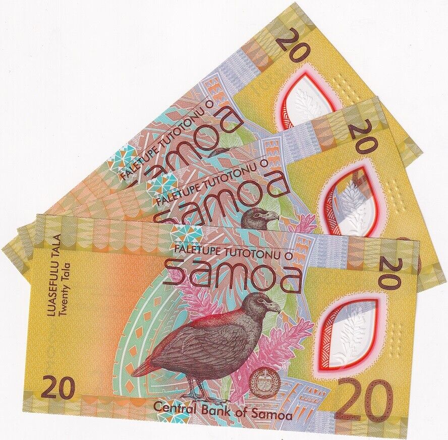 Samoa 20 Tala ND 2023 2024 P 49 Polymer LOT 3 UNC