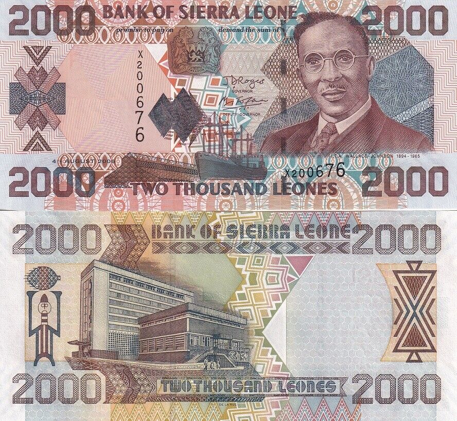 SIERRA LEONE 2000 LEONES 2006 P 26 c UNC