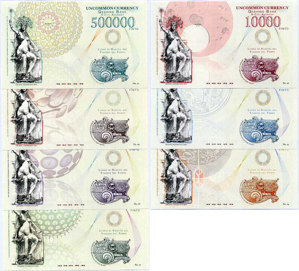 Nation of Andaqesh Set 7 pcs 1000 - 500,000 Finto - Series 2014