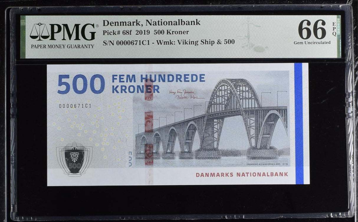 Denmark 500 Kroner 2019 P 68 f Gem UNC PMG 66 EPQ
