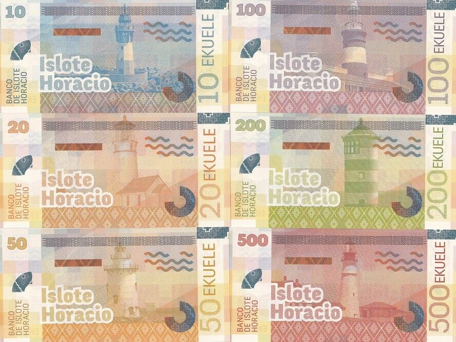 Island Horatio Set 6 10 20 50 100 200 500 Ekuele Shellfish Scallop Fantasy