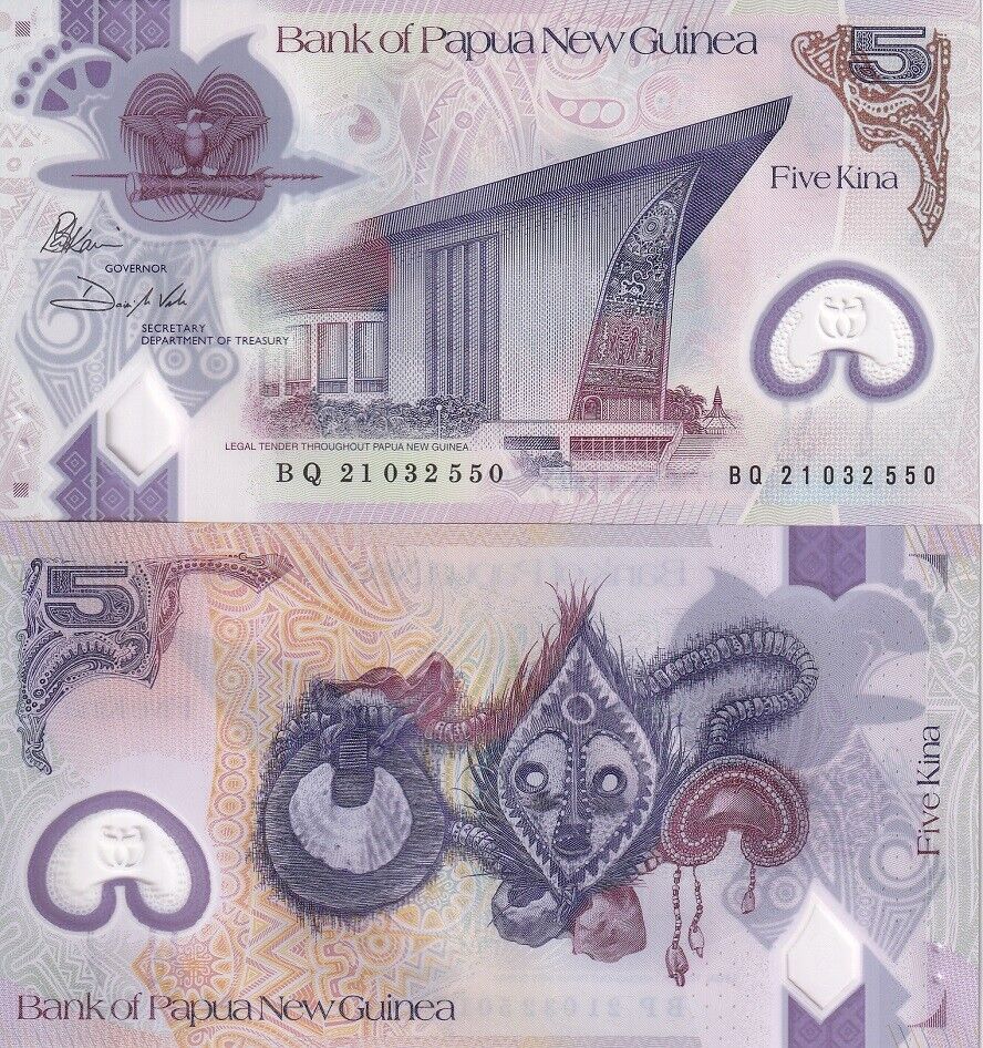 Papua New Guinea 5 Kina 2021 P 51 Polymer UNC