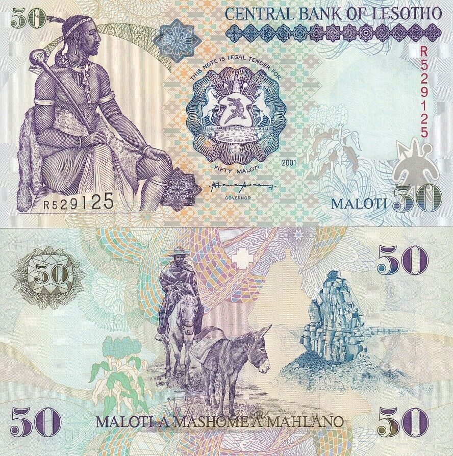 Lesotho 50 Maloti 2001 P 17 d UNC