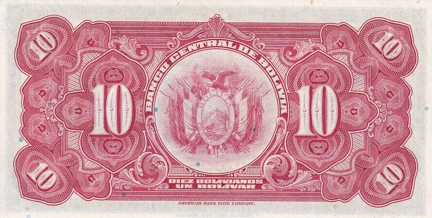 Bolivia 10 Bolivianos 1928 P 121 a UNC