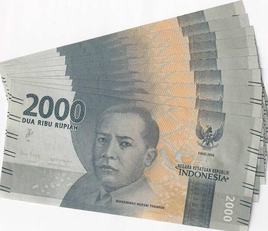 Indonesia 2000 Rupiah 2016/2020 P 155 UNC LOT 10 PCS