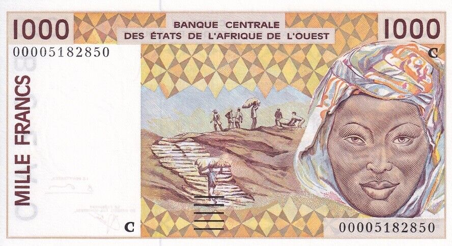 West African States Burkina Faso 1000 FRANCS 2000 P 311Ck UNC