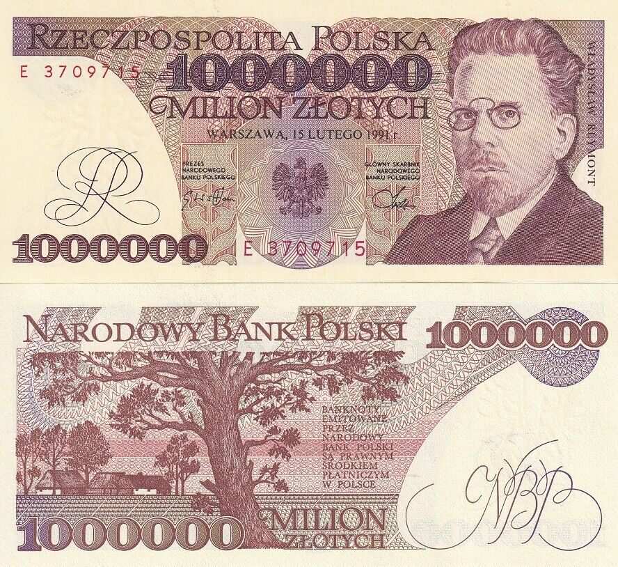 Poland 1000000 Zlotych 1991 P 157 a UNC