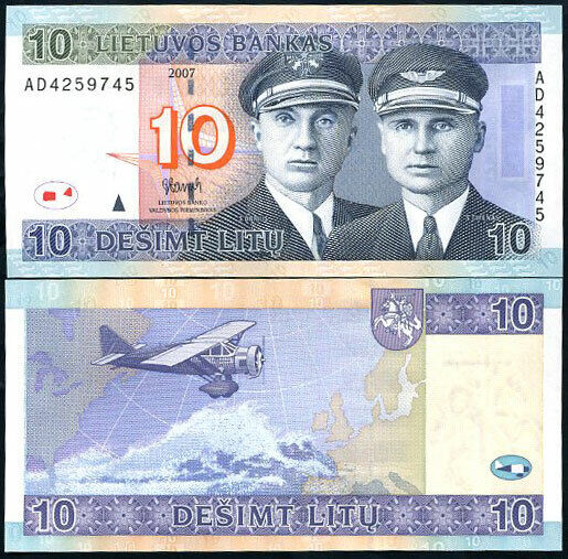 Lithuania 10 Litu 2007 P 68 UNC