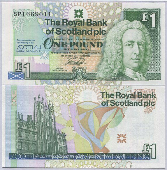 Scotland 1 Pound 1999 P 360 COMM. AUnc