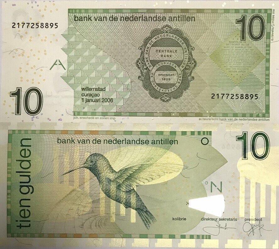 Netherlands Antilles 10 Gulden 2006 P 28 d UNC