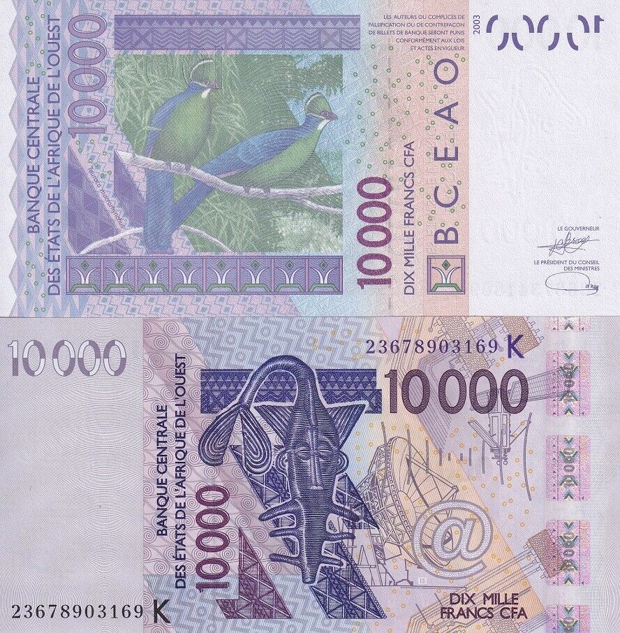 West Africa state 10000 Frans 2023 Senegal P 718 UNC