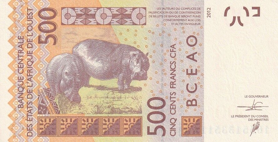 West African States Niger 500 FRANCS 2016 P 619He UNC
