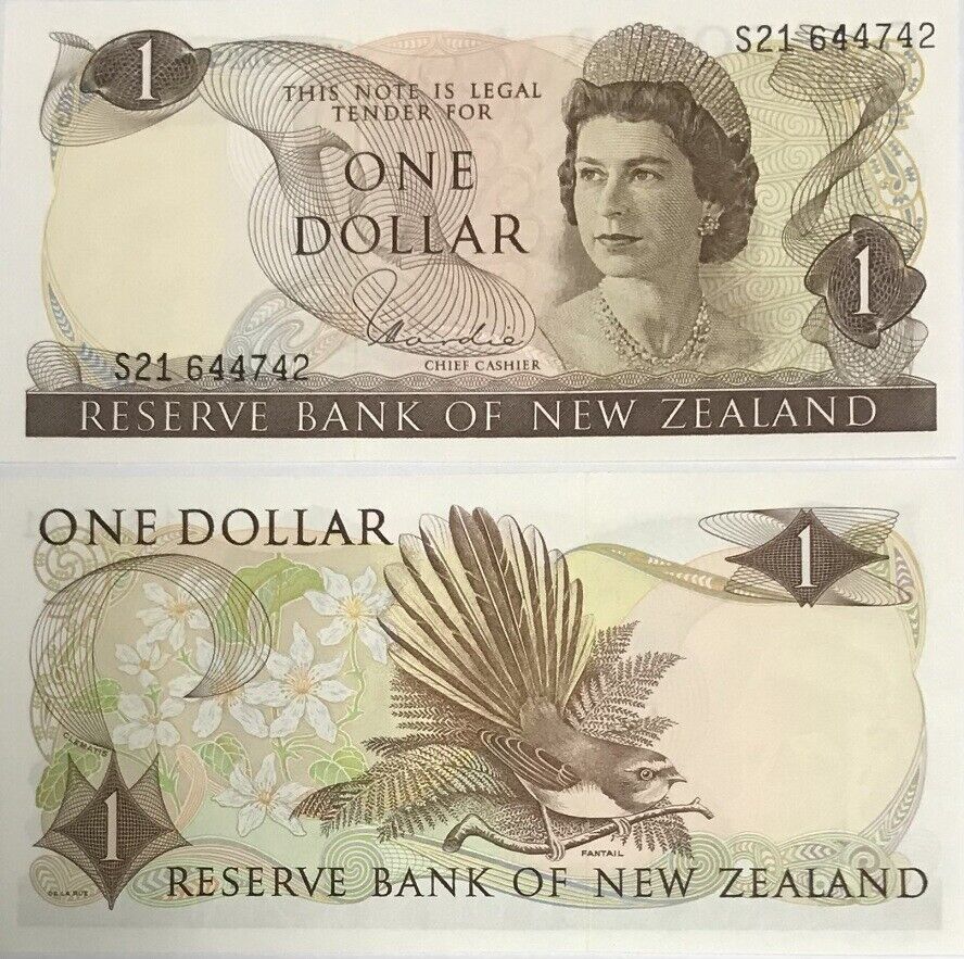New Zealand 1 Dollar ND (1967-1981) P 163 d UNC