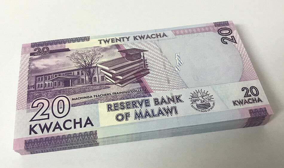 MALAWI 20 KWACHA 2015 P 63 b UNC LOT 25 PCS