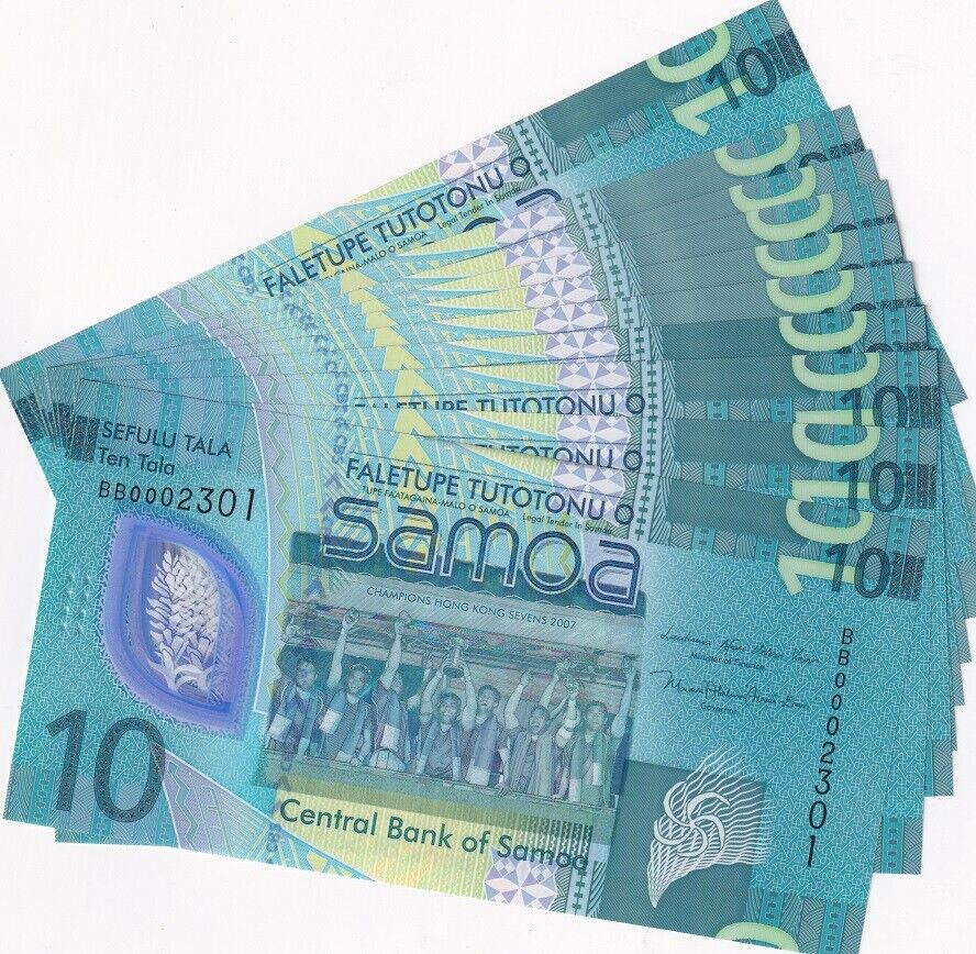 Samoa 10 Tala ND 2023 2024 P 48 Polymer LOT 10 UNC