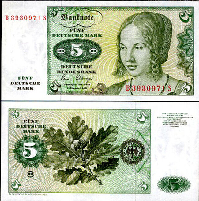 Germany 5 Deutsche Mark 1980 P 30 UNC