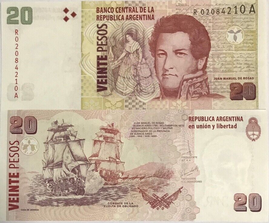 Argentina 20 Pesos 2013 P 355 * R-A REPLACEMENT UNC