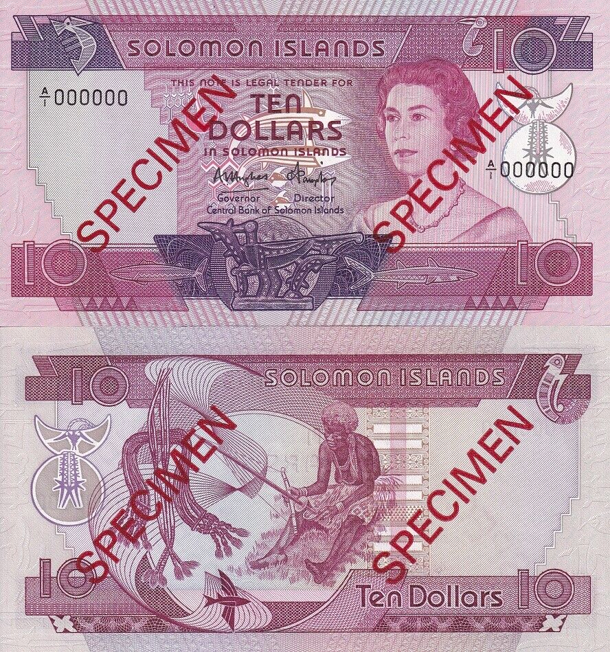 Solomon Islands 10 Dollars ND 1984 P 11 Specimen UNC