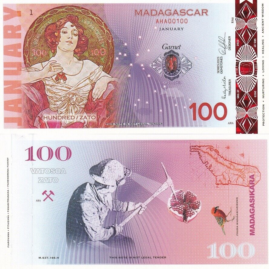 BIRTHSONE SERIES 100 Vatosoa January 2023 Madagascar Garnet Polymer Fantasy