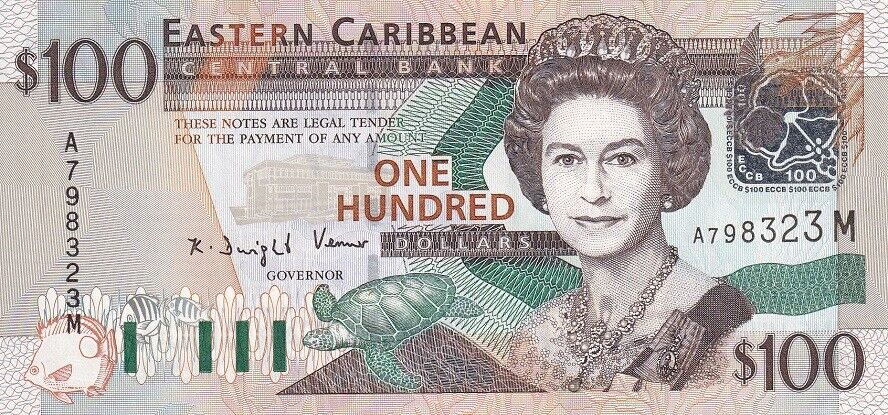 East Caribbean 100 Dollars ND 2003 P 46 m QEII UNC